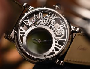 Replica Cartier Rotonde De Cartier Mysterious Hour Skeleton Watch