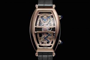 Best Cartier Privé Tonneau XL Skeleton Dual Time And Cartier Privé Tonneau Replica Watches For 2019 New Year