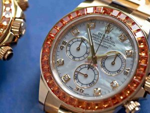 Review of The Rolex Cosmograph Daytona Orange Sapphires 116578SACO Replica