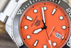 TAG Heuer Aquaracer Calibre 5 Professional 300 Orange Diver Steel Replica Watches 2