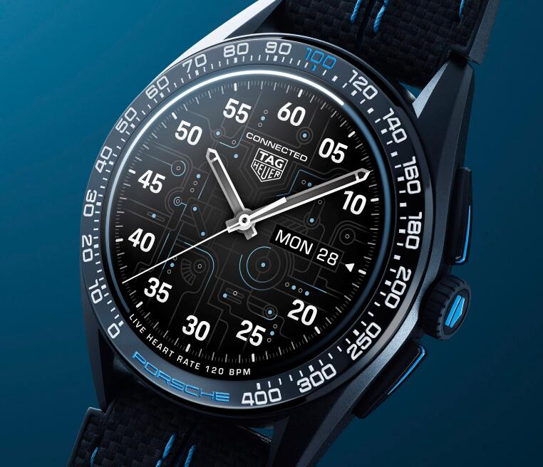 Replica TAG Heuer Connected Chronograph Calibre E4 Porsche Edition 45mm Titanium Smartwatch 2