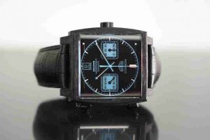Special Edition Swiss Replica TAG Heuer Monaco Bamford Chronograph Black Carbon 39mm Case Watches Review