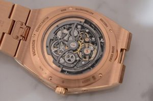 Replica Vacheron Constantin Overseas Perpetual Calendar Ultra-Thin Skeleton Pink Gold 4300V Watch Review