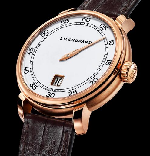 Limited Edition Replica Chopard L.U.C Eight-Day Jump Hour 18k Rose Gold 40mm Watch 3