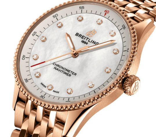 The Breitling Navitimer 32mm Ladies Watch White MOP Dial R77320E61A1R1